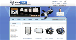 Desktop Screenshot of cinelight.com